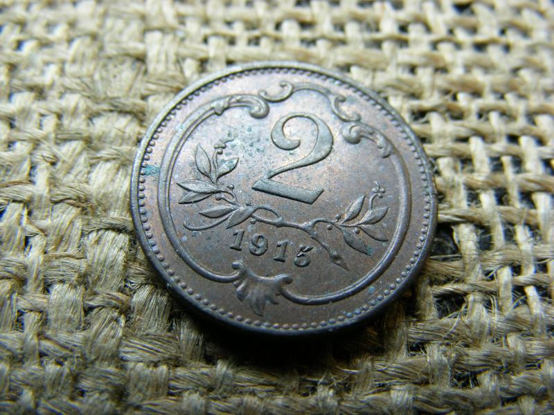 2 heller, 1915, Korona pénzrendszer