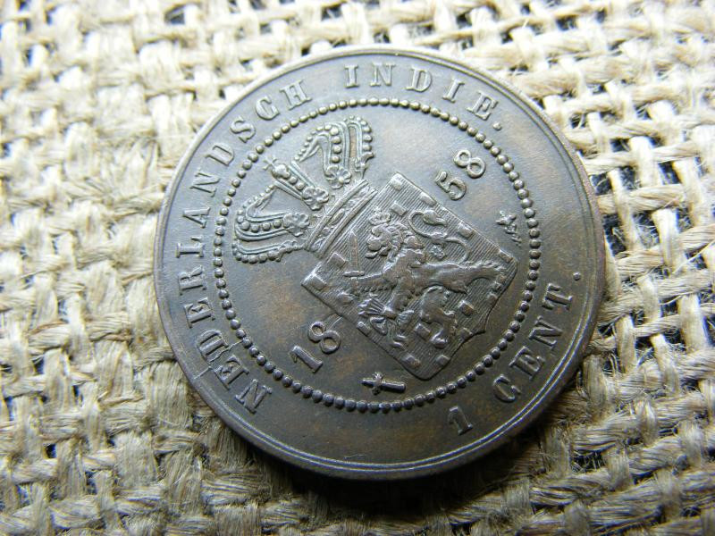 Holland India 1 cent, 1858