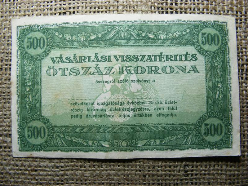 500 Korona, Vásárlási Visszatérítés, HANGYA