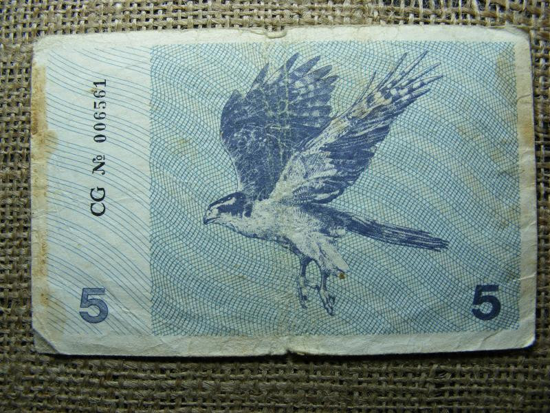 Litvánia 5 talonas, 1991