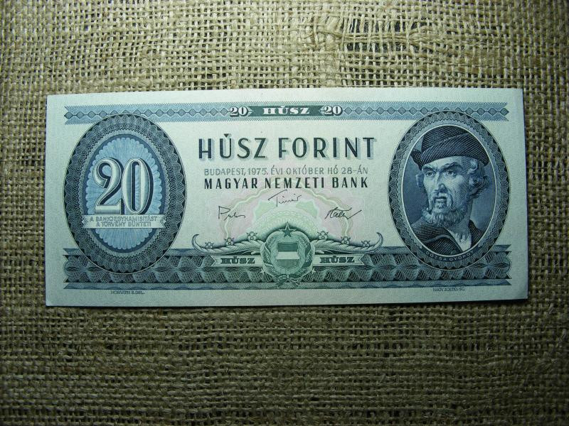 20 forintos bankjegy, 1975