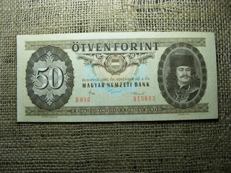 50 forintos bankjegy, 1986