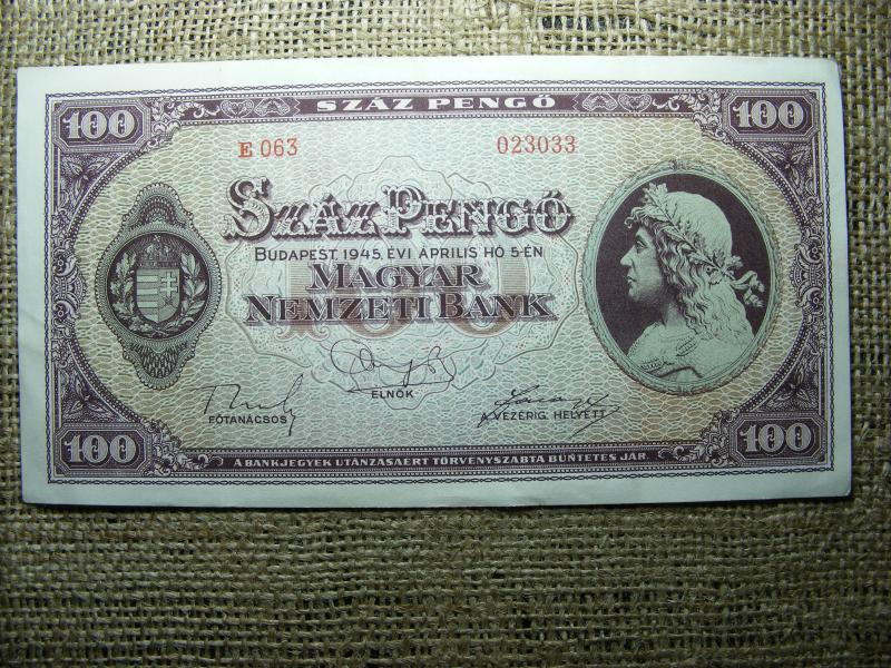 100 pengő, 1945, Magyarország