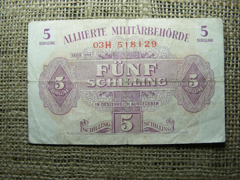 5 Schilling, 1944, Osztrák Papírpénz