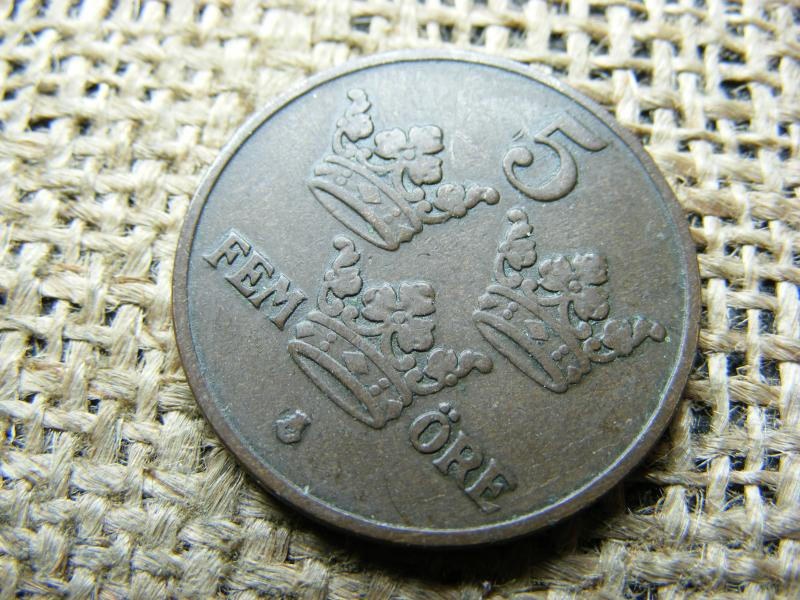 5 öre 1909, Svédország, ritka