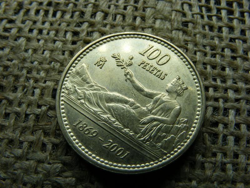 100 pesetas érme, 2001