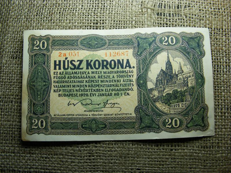 20 Korona, 1920, Magyar Királyság
