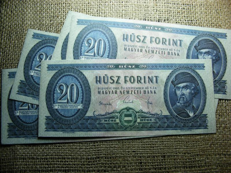 20 forintos bankjegy, 1965, nagyon jó állapot