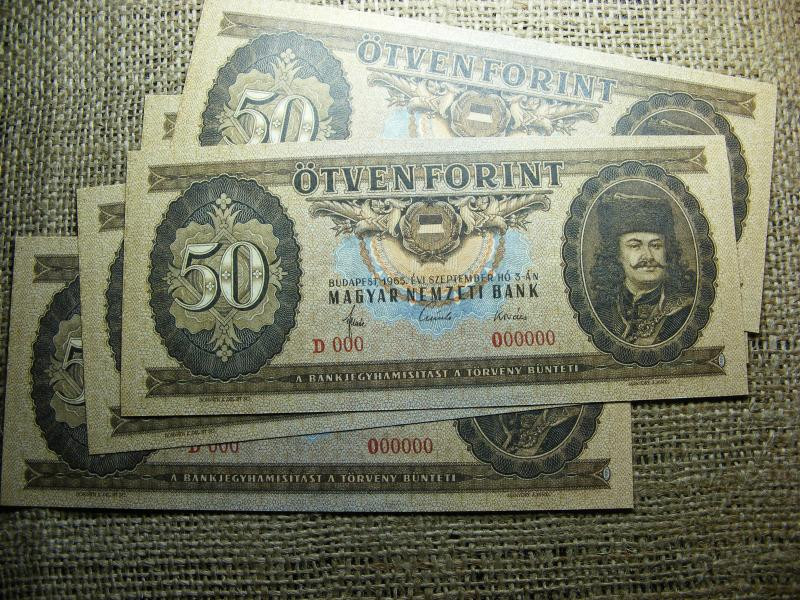 50 forintos bankjegy, 1965, nyomdai másolat