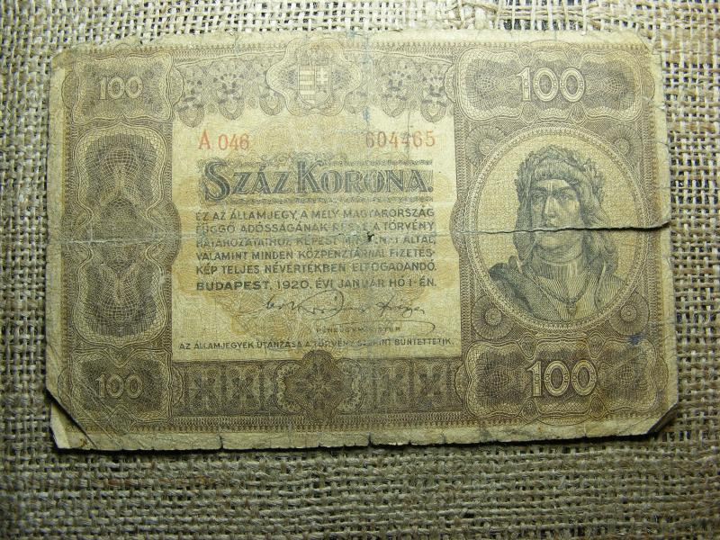 100 korona, 1920, magyar korona bankjegy