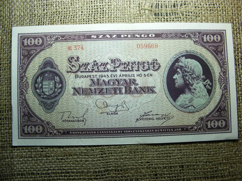 100 pengő, 1945, Magyarország