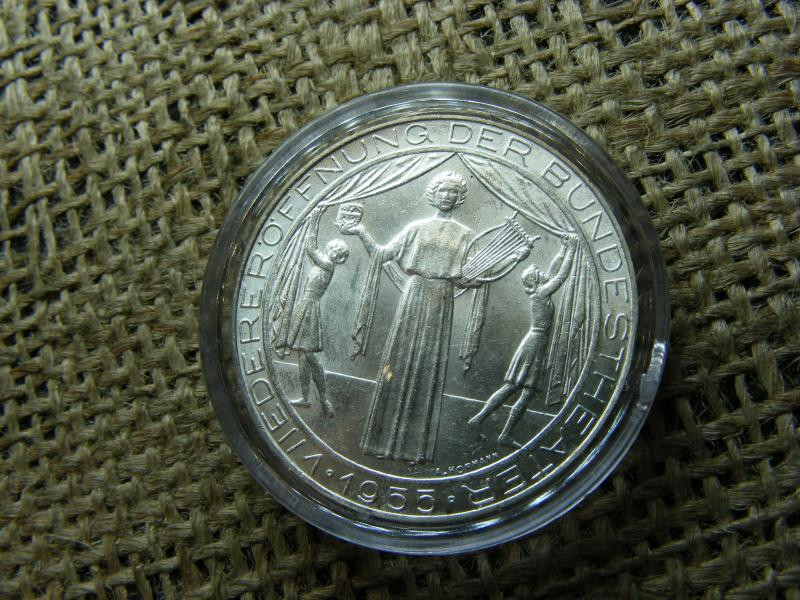 Ezüst 25 schilling, 1955, Ausztria