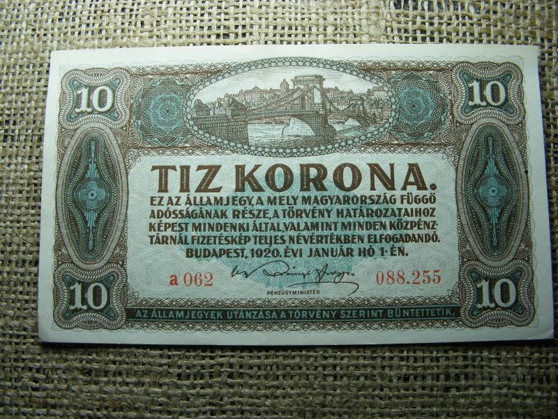 10 korona bankjegy, 1920