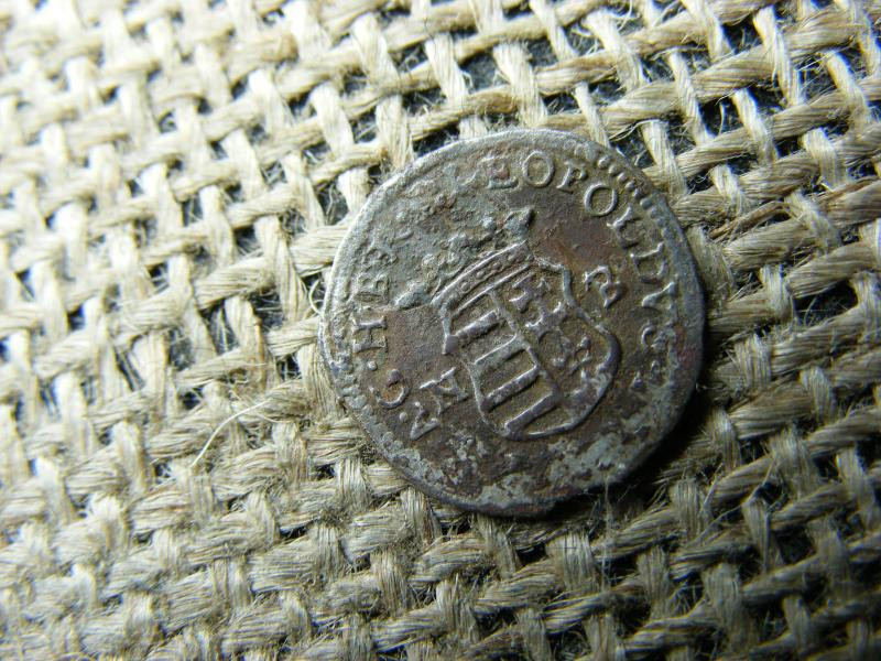 Lipót ezüst dénár, 1702, ritka