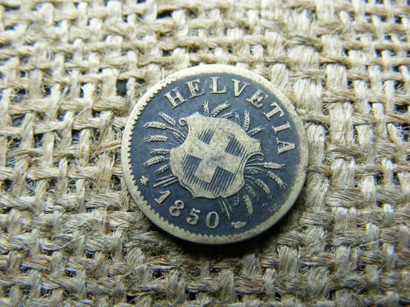 Svájc 5 rappen érme, 1850