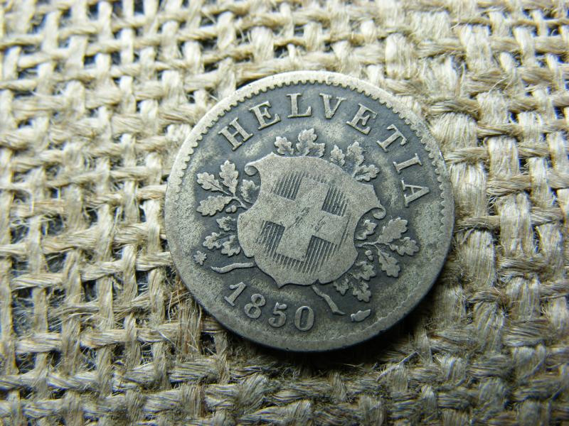 Svájc 10 rappen, 1850
