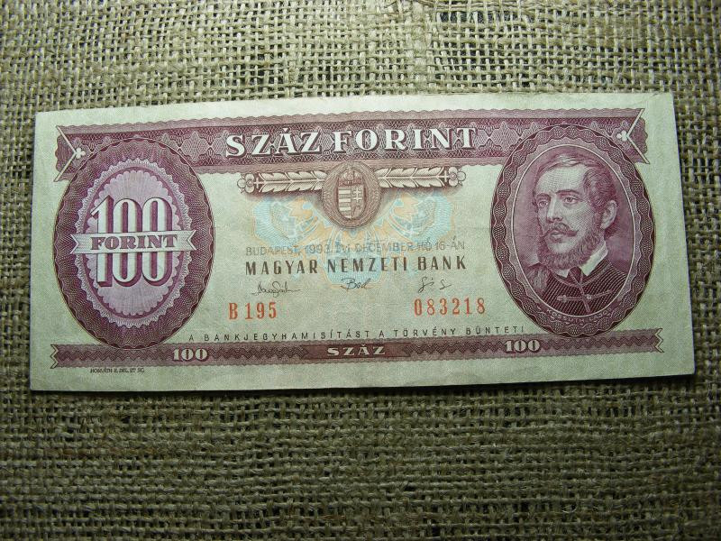 100 forintos bankjegy, 1993