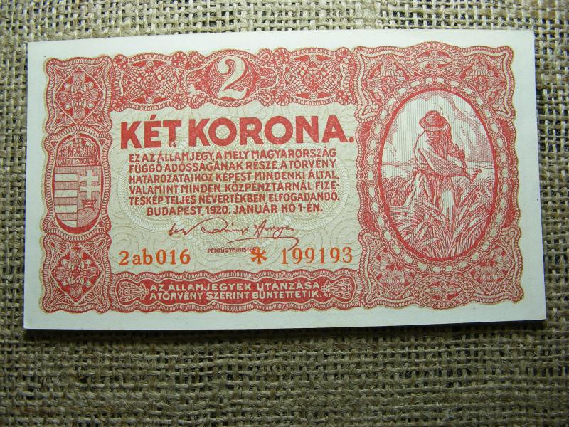 2 korona bankjegy, 1920, csillagos