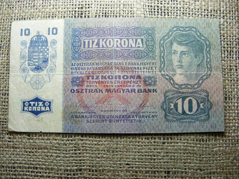 10 korona bankjegy, 1915, DÖ