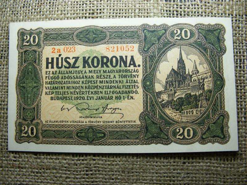 20 korona bankjegy, 1920, sorszámos