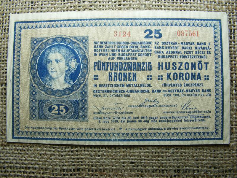 25 korona bankjegy, 1918