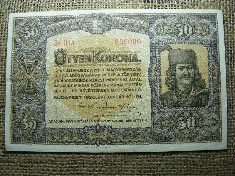 50 korona, 1920, Magyar Királyság