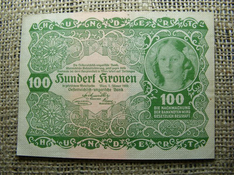 100 korona, 1922, Osztrák-Magyar Bankjegy