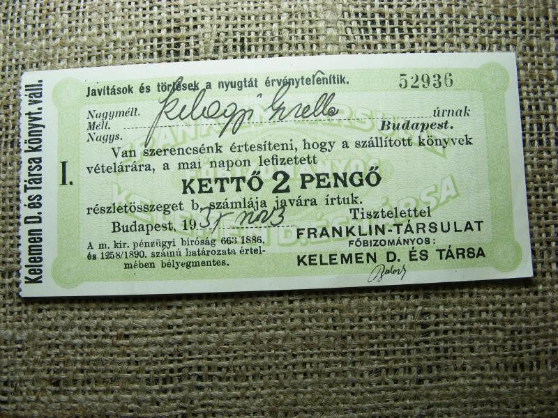 2 pengő, 1937, Franklin társulat
