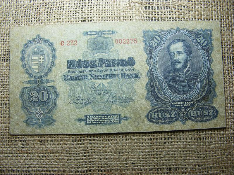 20 pengő, 1930, alacsonyabb sorszám
