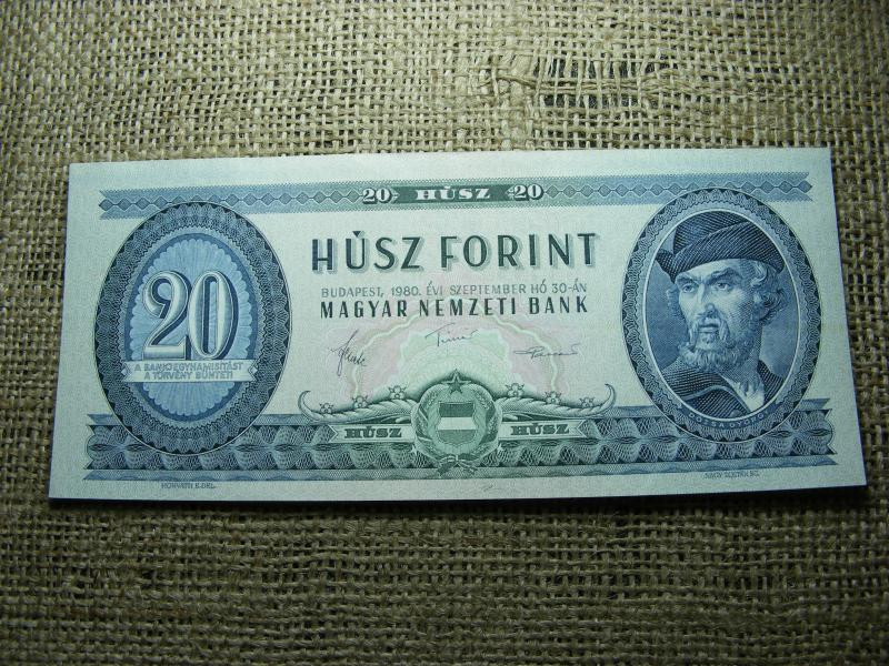 20 forintos bankjegy, 1980