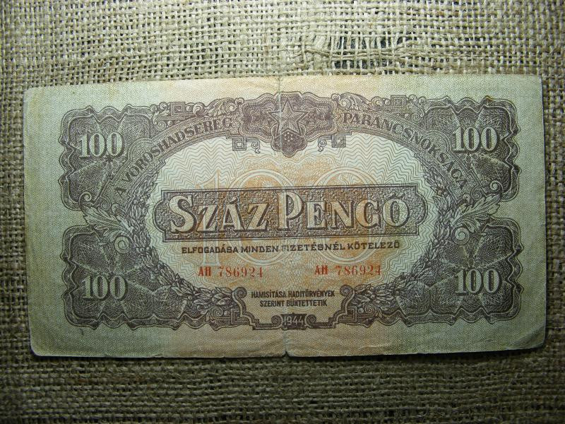 100 pengő, 1944, VH kicsi számok