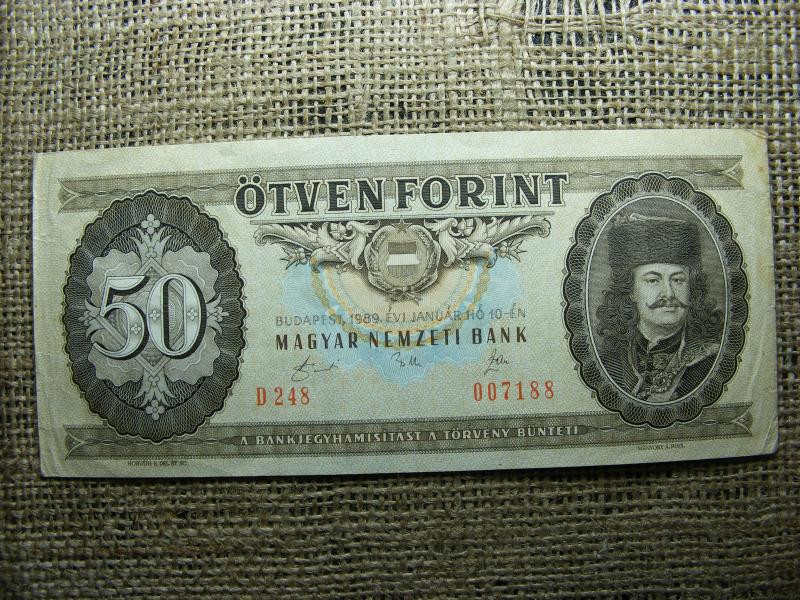 50 forintos bankjegy, 1989