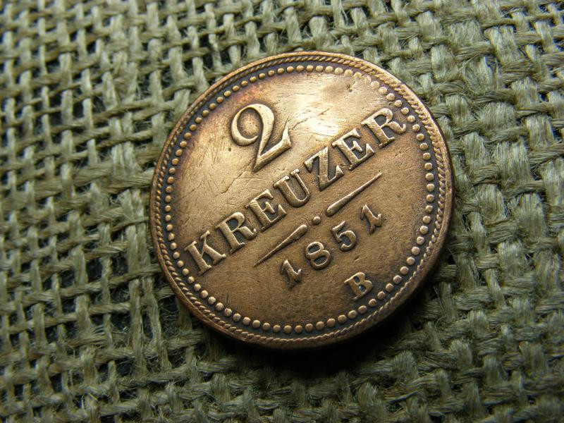 2 krajcár 1851 B, Ferenc József-kori érme