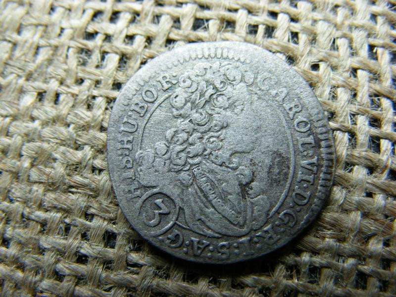 Ezüst 3 krajcár, 1713, ritka verőtőváltozat