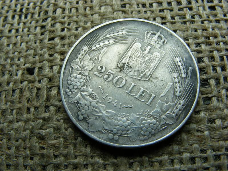 Ezüst 250 lei, 1941, ritkább