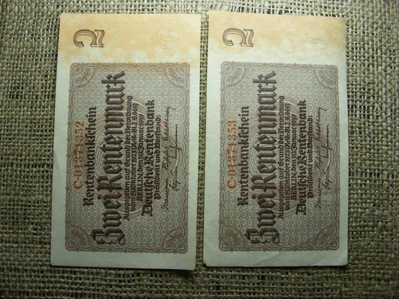 Birodalmi 2 márka, 1937, hajtatatlan, 2 db sorszámkövető