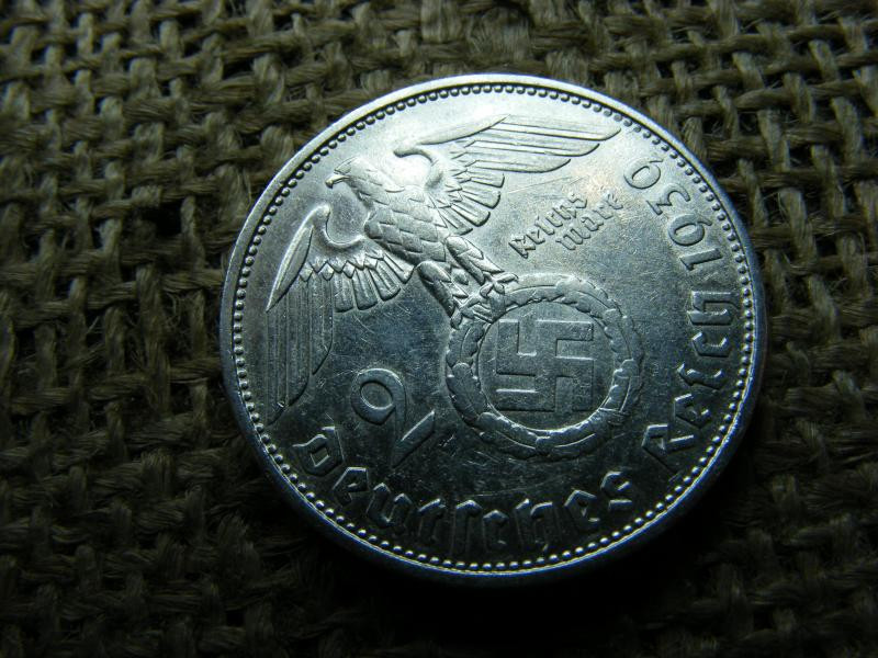 Birodalmi 2 márka, 1939, ezüst