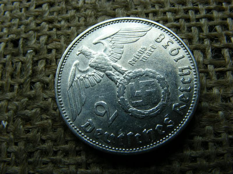 Birodalmi 2 márka, 1938, ezüst
