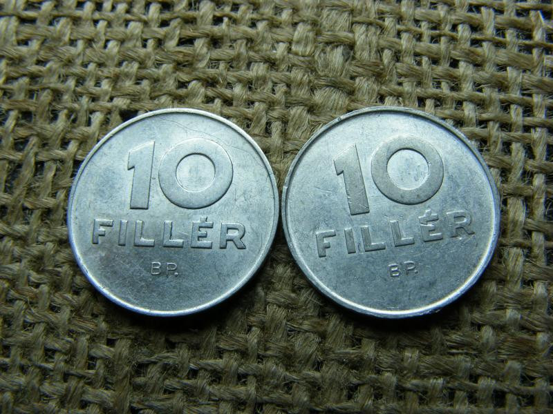 10 fillér 1969, pár, normál és nagy O