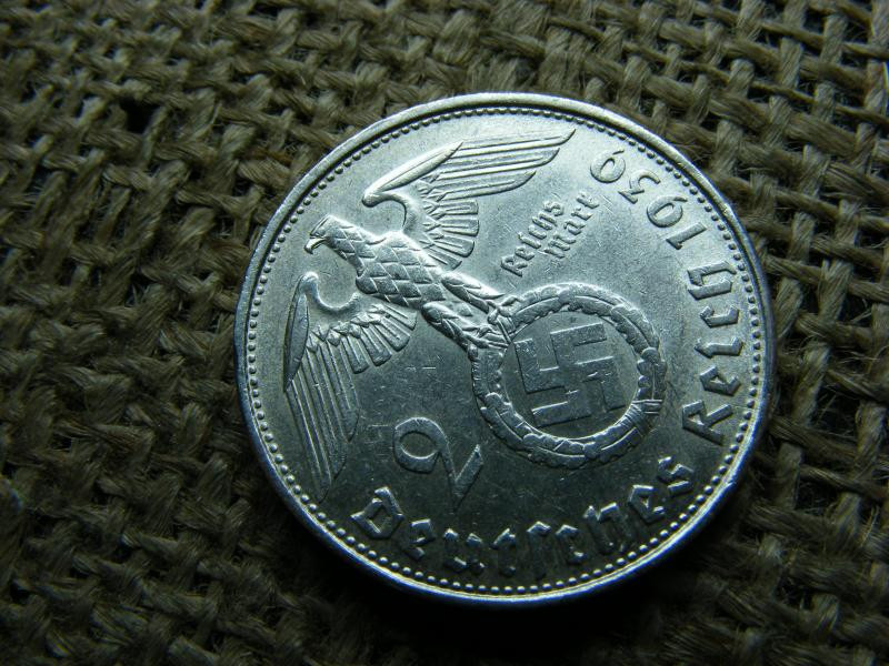 Birodalmi 2 márka, 1939, ezüst