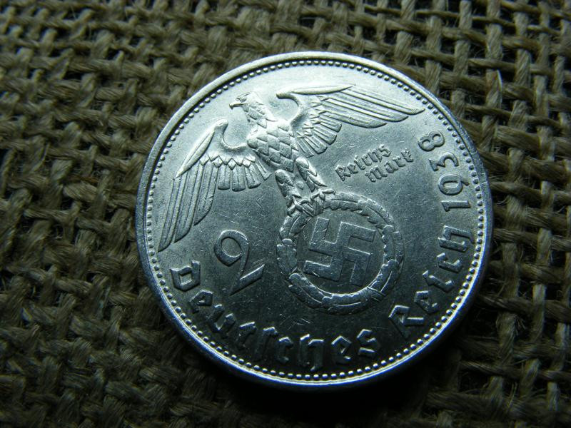 Birodalmi 2 márka, 1938, ezüst