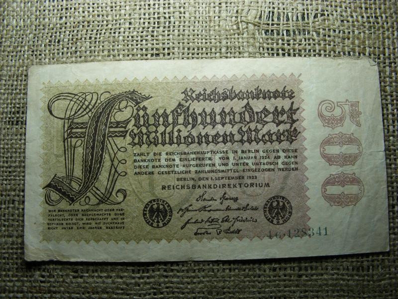 500 millió márka, 1923, Németország