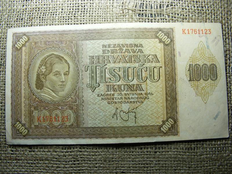 1000 kuna, 1941, Horvátország