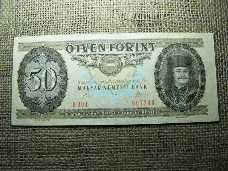 50 forintos bankjegy, 1989