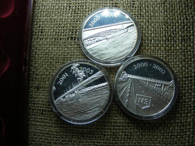 Szent László, Oszlári Tisza, M3 emlékérmek, 2000-2003, ezüstözött