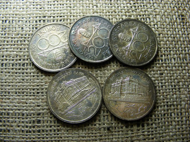200 forintos érme, 1992, ezüst, eredeti patina