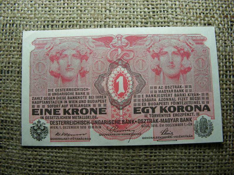 1 korona bankjegy, 1916