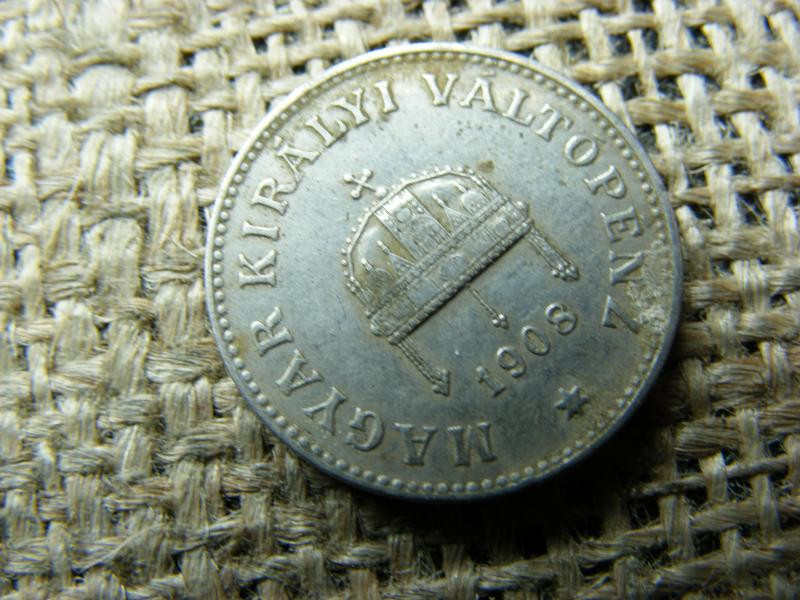 20 fillér, 1908, korona pénzrendszer