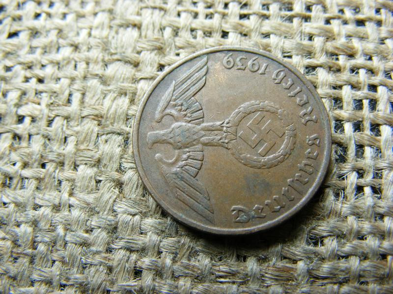 Birodalmi 2 pfennig érme, 1939, G jelzés