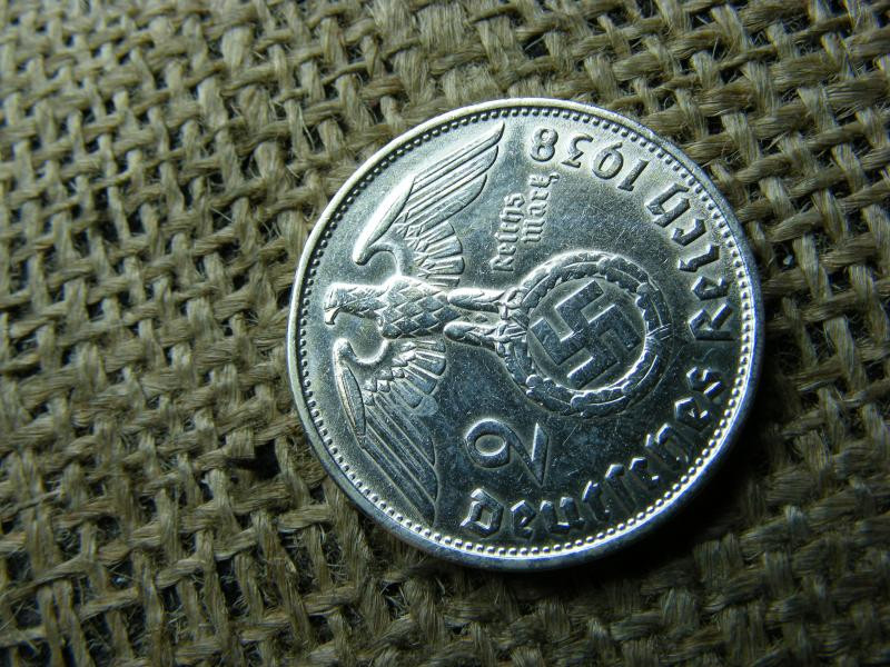 Birodalmi 2 márka, 1938, ezüst